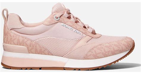 michael kors allie trainer sneakers pink|michael kors allie stride size.